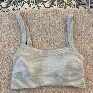 Gilly hicks Gray waffle Knit Bralette